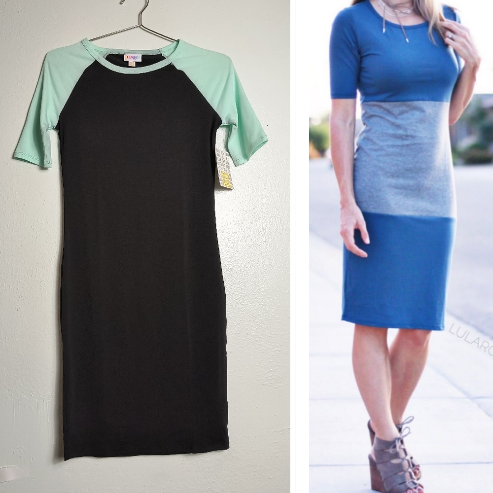Lularoe Julia Bodycon Dress Women's Size XXS Black Casual Form Fit